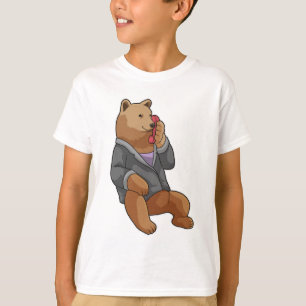 T-shirt Bear as Secretary with Phone