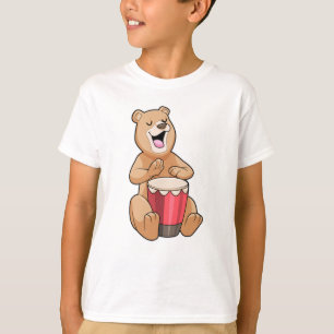 T-shirt Bear at Music with Drum