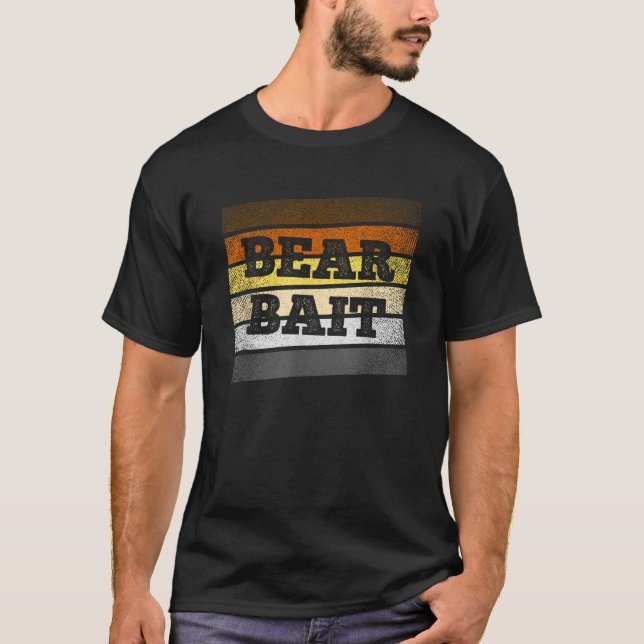 T-shirt Bear Bait On LGBT Pride Bear Brotherhood Flag Stri (Devant)