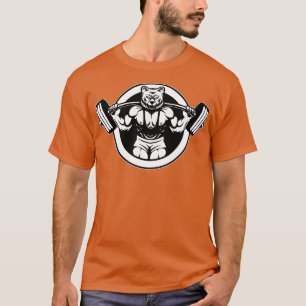 T-shirt Bear Barbell Design Pour Bodybuilders Bodybuilding