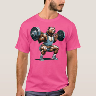T-shirt Bear Barbell Pour Bodybuilders Bodybuilding