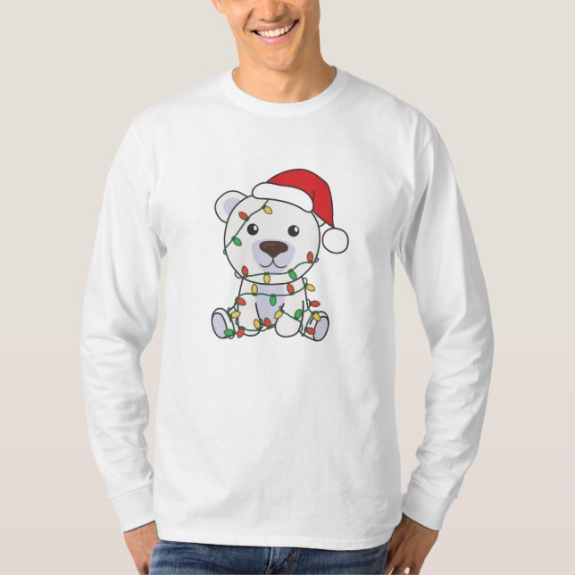 T-shirt Bear Christmas Winter Animals Polar Bears (Devant)