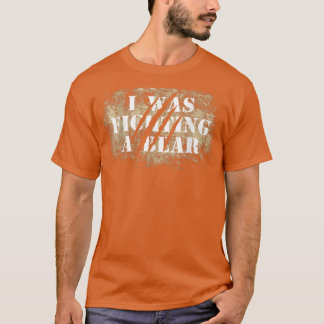 T-shirt Bear Claw Scratches Je Combattais Un Ours