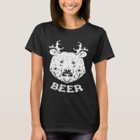 Bear Deer Beer Drôle Boire Chasse Camping Papa