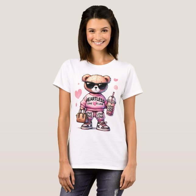 T-shirt Bear féminin mignonne (Devant entier)