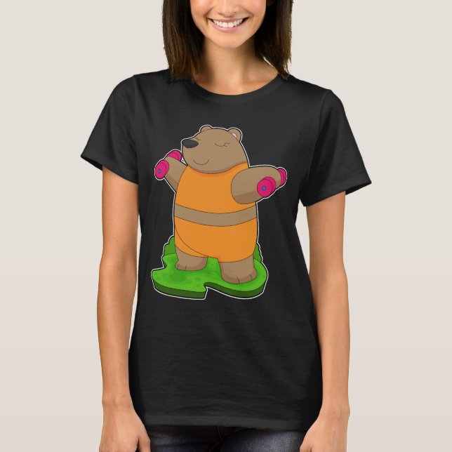 T-shirt Bear Fitness Dumbbell (Devant)