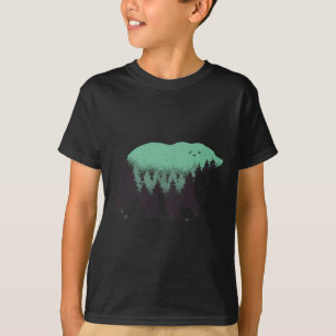 T-shirt Bear Forest Nature Grizzly Randonnée Chasse en ple