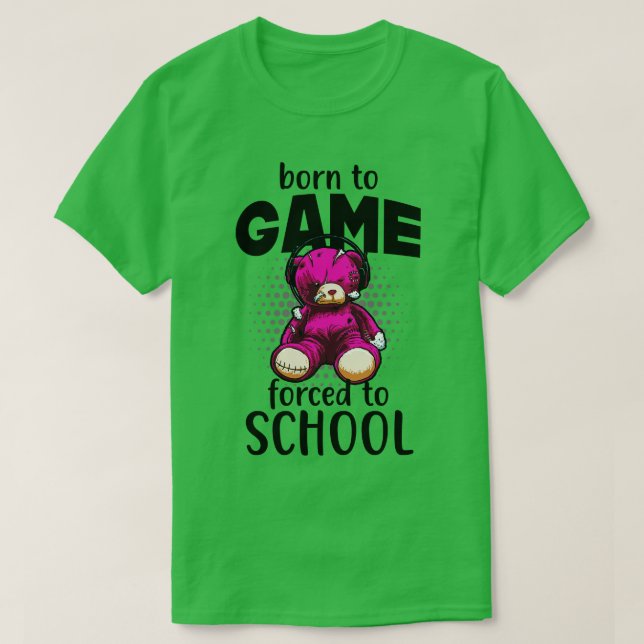 T-shirt Bear Gaming Jeux Vidéos Fun (Design devant)