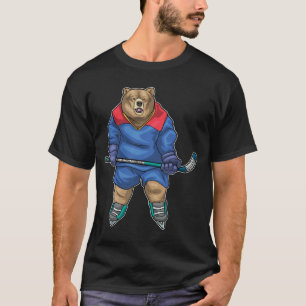 T-shirt Bear Hockey sur glace Bonnet de hockey sur glace