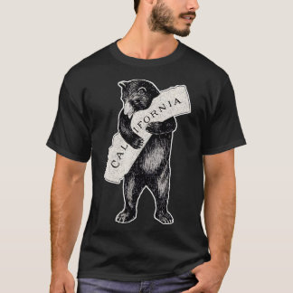 T-shirt Bear Hug I Love California ArtRetro Vintage Cali T