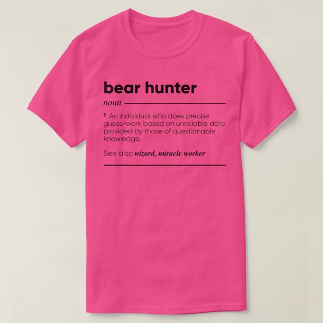 T-shirt Bear Hunter Funny 242  (Design devant)