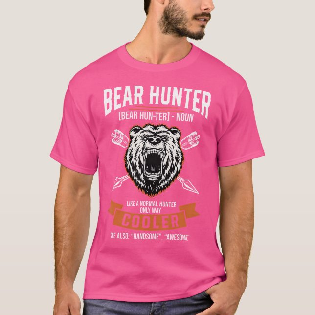 T-shirt Bear Hunter Noun Funny Définition (Devant)