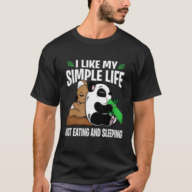 T-shirt Bear Koala Lazy Dormir Manger Canapé (Devant)