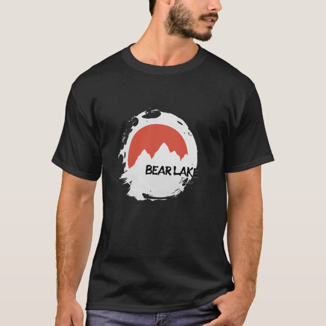 T-shirt Bear Lake Mounts Idaho Randonnée En Plein Air Retr (Devant)