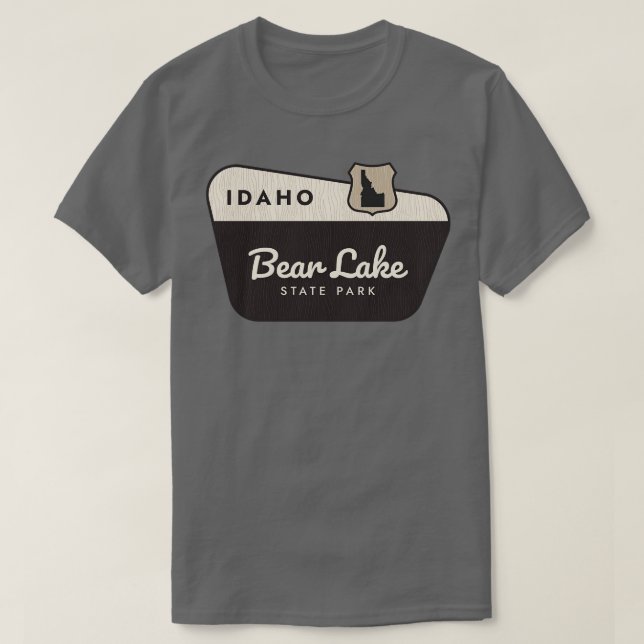 T-shirt Bear Lake State Park Idaho Affiche de bienvenue (Design devant)