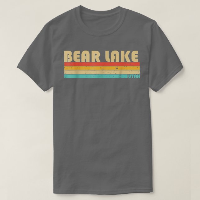 T-shirt BEAR LAKE UTAH Funny Fishing Camping Summer  (Design devant)