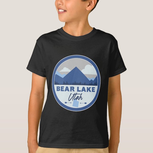 T-shirt Bear Lake Utah Ut Mountains Badge Hiking Souvenir  (Devant)