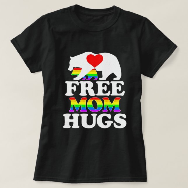 T-shirt Bear Mama Free Maman Hugues (Design devant)