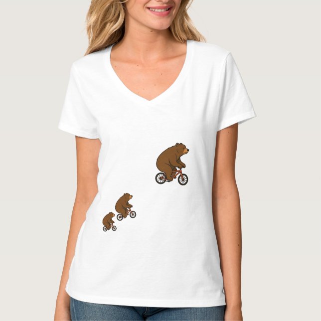 T-shirt Bear on a Bike – Wild Ride Vibes (Devant)