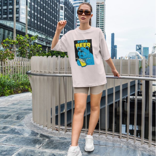 T-shirt Bear Papa Boire de la bière (Créateur téléchargé)