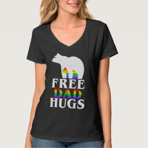 T-shirt Bear Papa Gratuit Papa Encarts Rainbow Drapeau Lgb