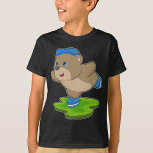 T-shirt Bear Patinage en ligne Patins à rouleaux