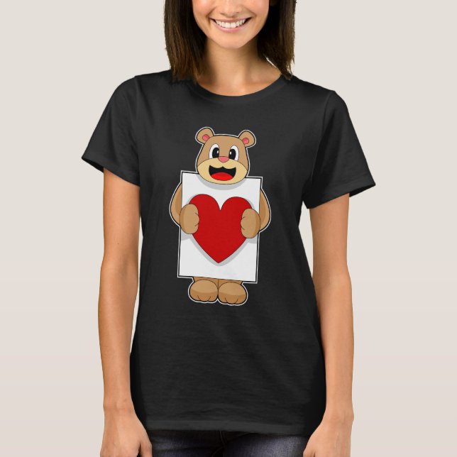 T-shirt Bear Poker Poker carte jeu (Devant)