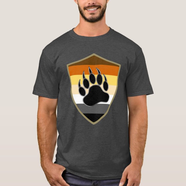 T-shirt Bear Pride Bouclier Ours Paw (Devant)