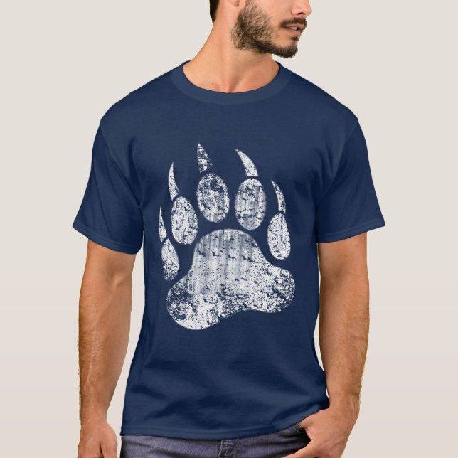 T-shirt Bear Pride en détresse Bear Paw (Devant)