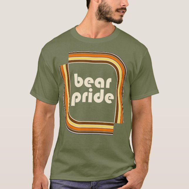 T-shirt Bear Pride Gay Bear Retro LGBT Gay pride (Devant)