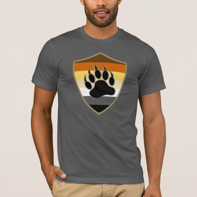 T-shirt Bear Pride Shield Bear Paw - Chemise (Devant)