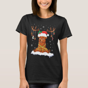 T-shirt Bear Reindeer Père Noël Noel Costume Danse Sur Nei