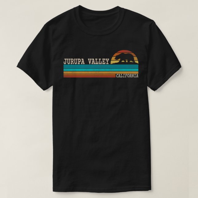 T-shirt Bear Retro Sunset P (Design devant)