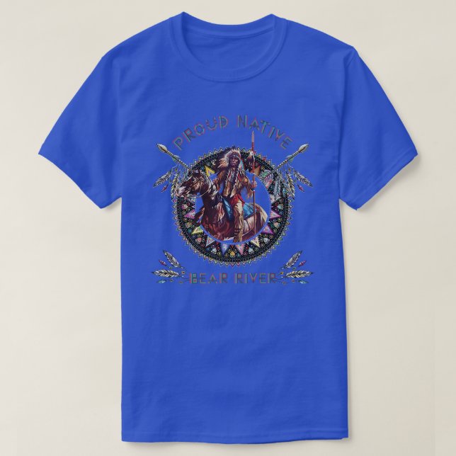 T-shirt Bear River Native American Indian Warriding H (Design devant)