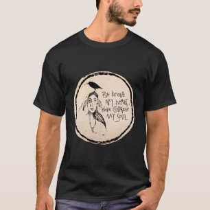 T-shirt Bear Tooth Quirty Crow Raven Boho Western Sketch