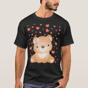 T-shirt Bear Valentine's Day Red Heart's For Bear Lover