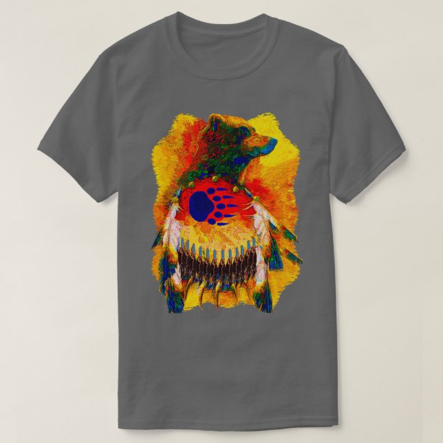 T-shirt Bear Warrior Native American T (Design devant)
