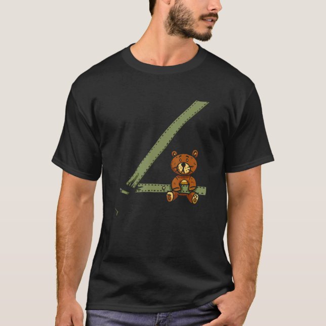 T-shirt Bear Wearing Seat Belt Safety Kids Children (Devant)