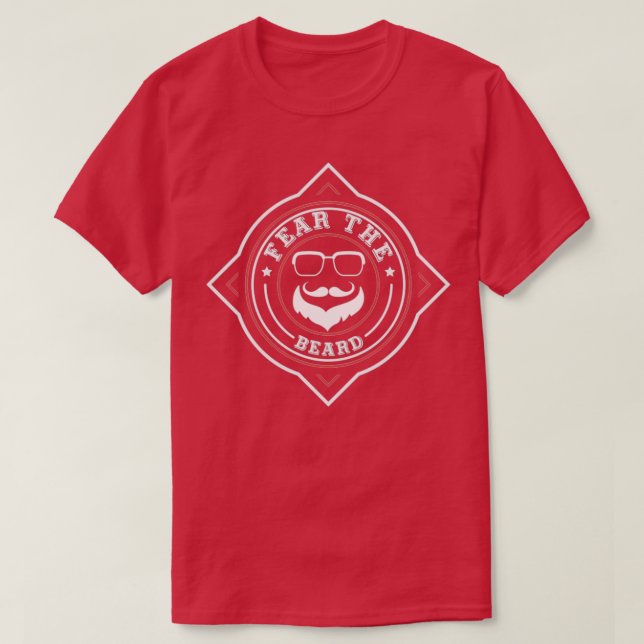 T-shirt Beard Fear Barbe drôle conception barbe pour barbe (Design devant)