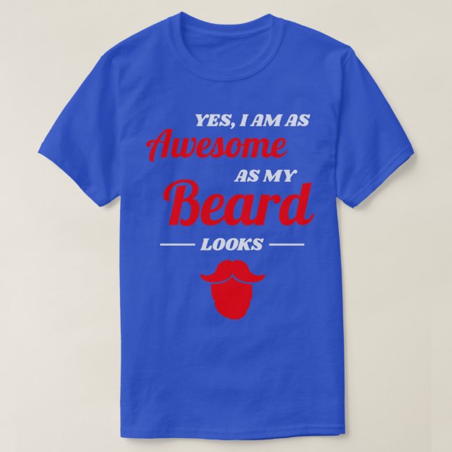 T-shirt Beard Full Mustache Hommes Cadeau 5 (Design devant)