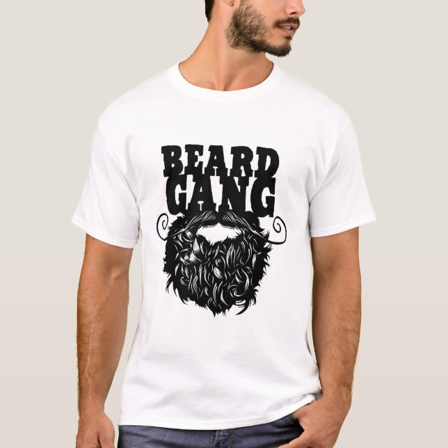 T-shirt beard gang barbe citation barbu moustache moustach (Devant)