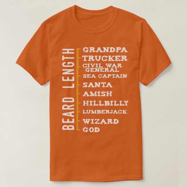 T-shirt Beard Hommes Beauté Longueur 1 (Design devant)