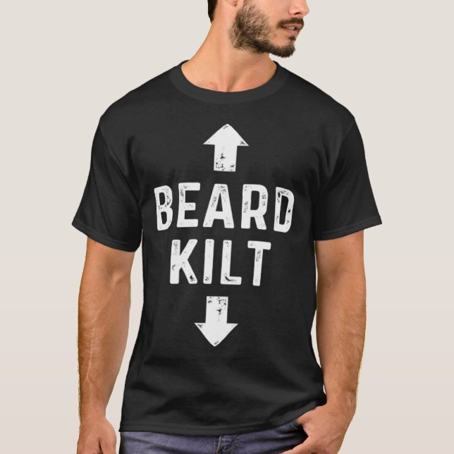 T-shirt Beard Kilt Scottish (Devant)