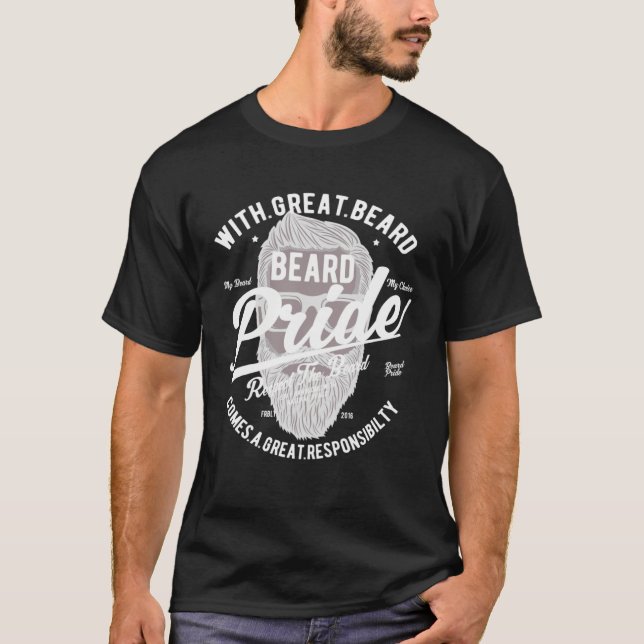 T-shirt Beard Pride  Vintage Mens Beard Pride (Devant)