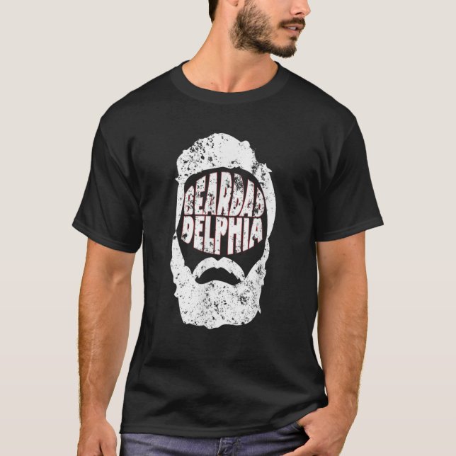 T-shirt Beardadelphia Funny Beardadelphia Beard Papa Cadea (Devant)