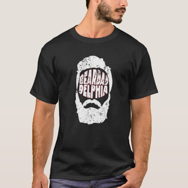 T-shirt Beardadelphia Funny Beardadelphia Beauté Papa (Devant)
