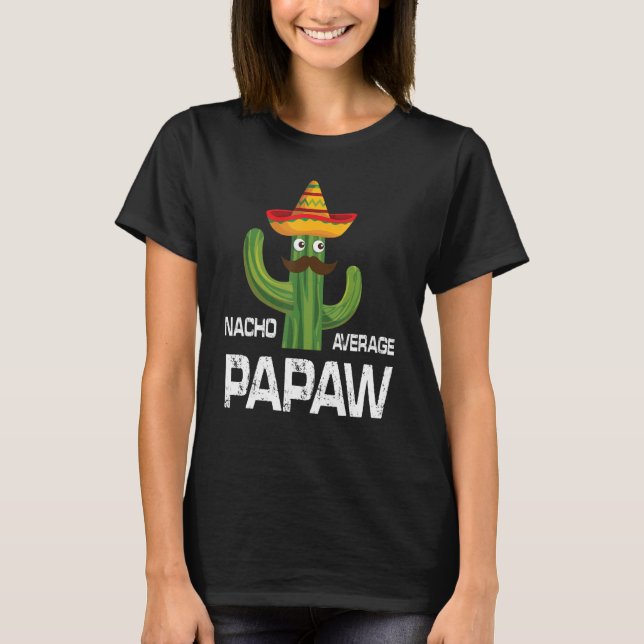 T-shirt Bearded Cactus Man Face Cinco De Mayo Nacho Averag (Devant)