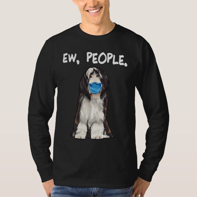 T-shirt Bearded Colley Mask Holder (Devant)