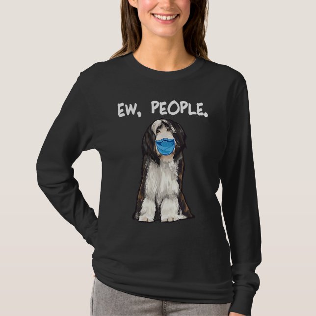 T-shirt Bearded Colley Mask Holder (Devant)