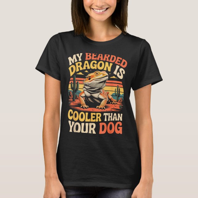 T-shirt Bearded Dragon Cooler Reptile Animal Beardie Beard (Devant)